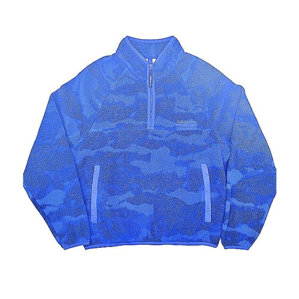 Adidas Originals Adventure Polar Fleece Half Zip Camo Blue Purple Men's S